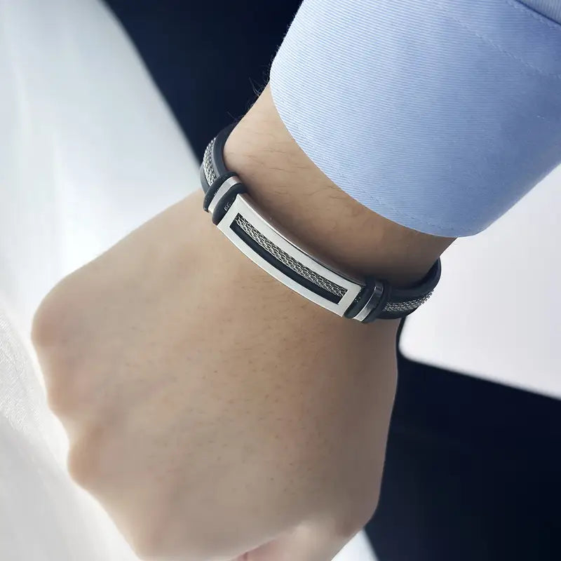 Men's Premium Black Silicone Bracelet
