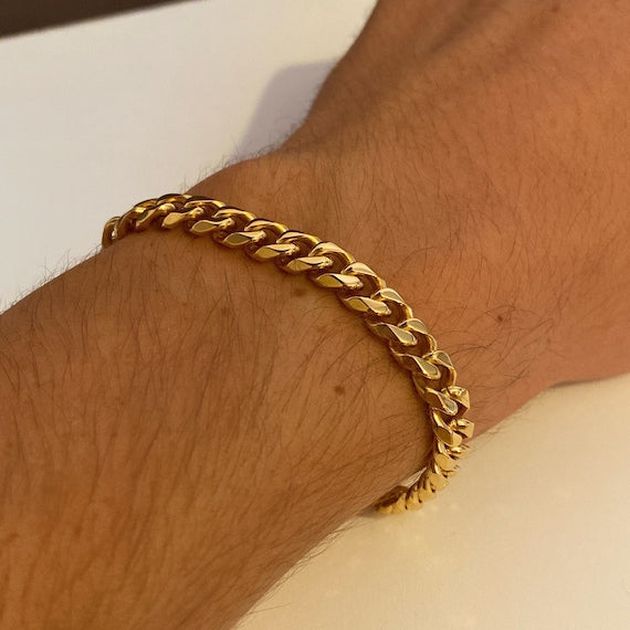 Mens 7mm Curb Link Chain Bracelet – Classic Design for Men & Women