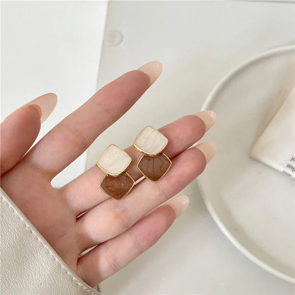 Classic Charm Brown Earrings