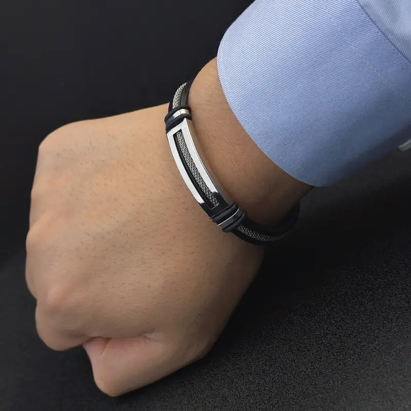 Men's Premium Black Silicone Bracelet