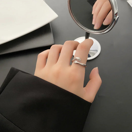 Silver Adjustable Hug Ring