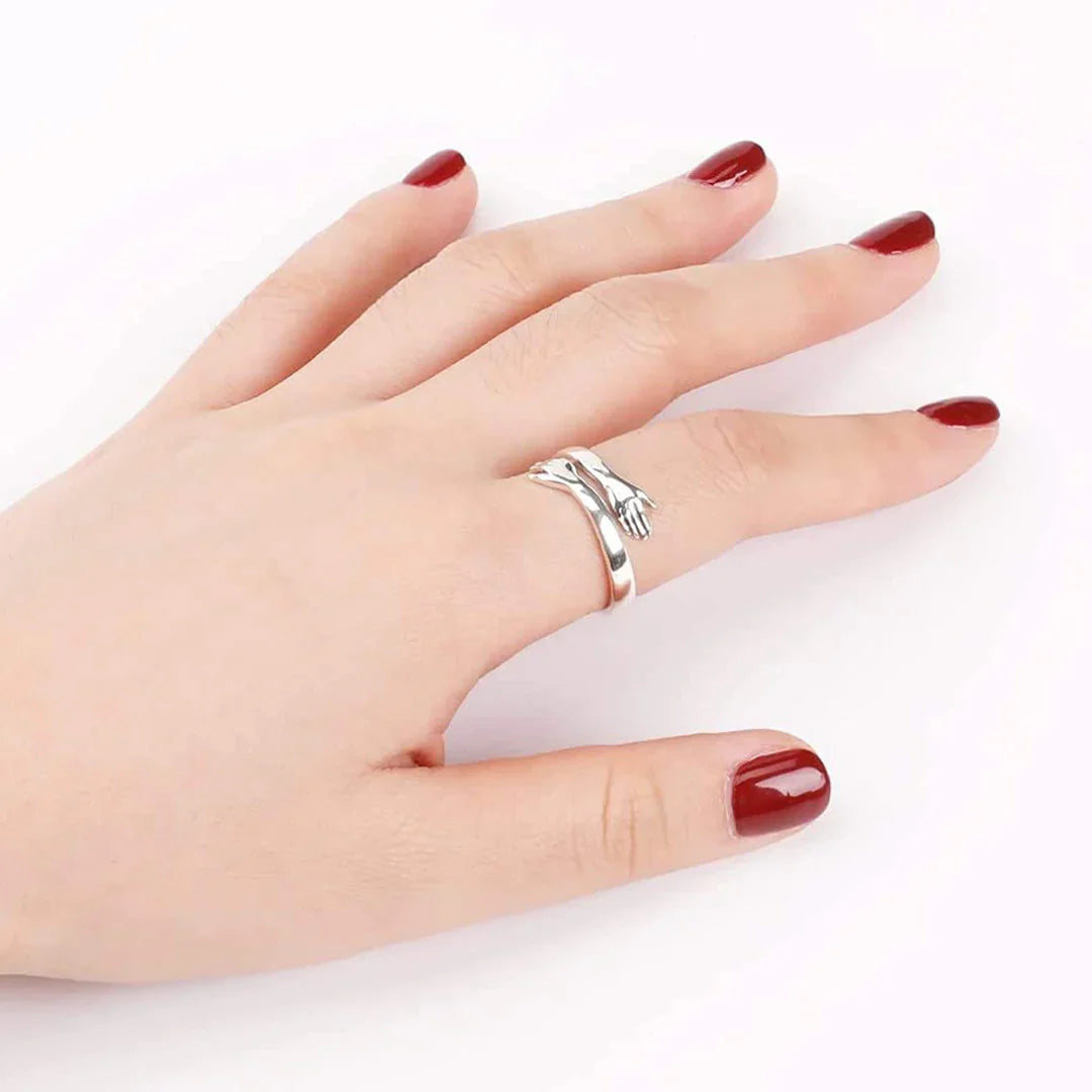 Silver Adjustable Hug Ring