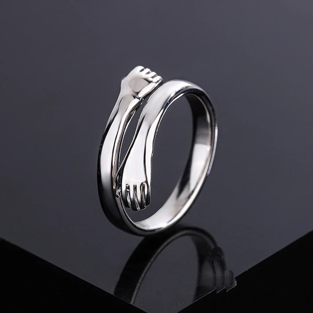 Silver Adjustable Hug Ring