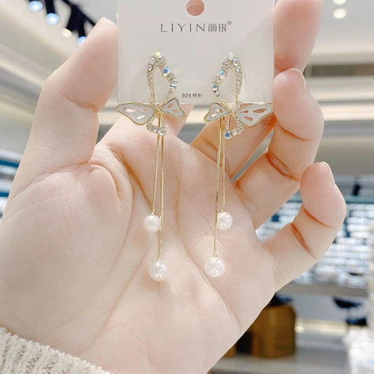 Korean French Butterfly Earrings