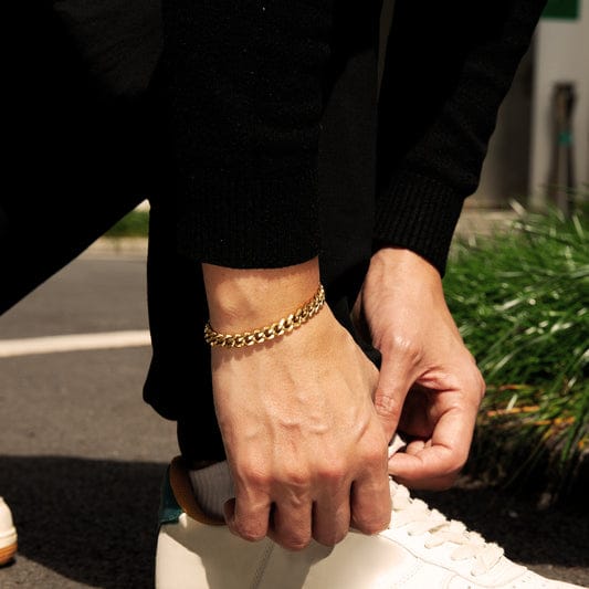 Mens 7mm Curb Link Chain Bracelet – Classic Design for Men & Women