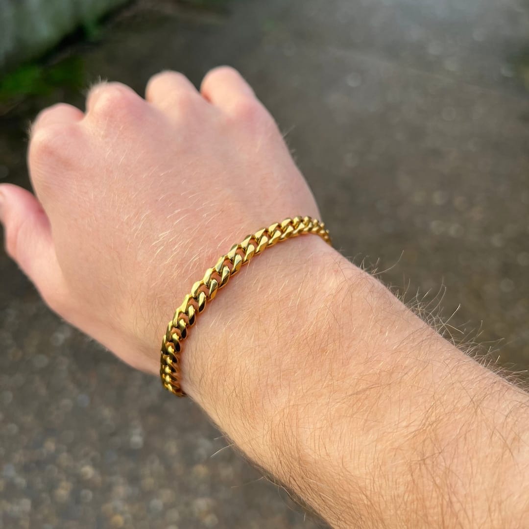 Mens 7mm Curb Link Chain Bracelet – Classic Design for Men & Women