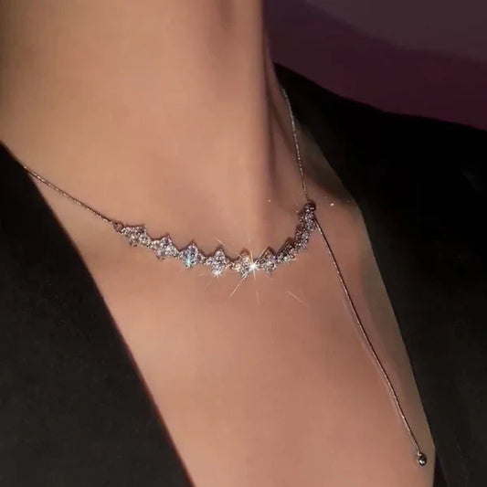 Crystal Spark Tennis Necklace